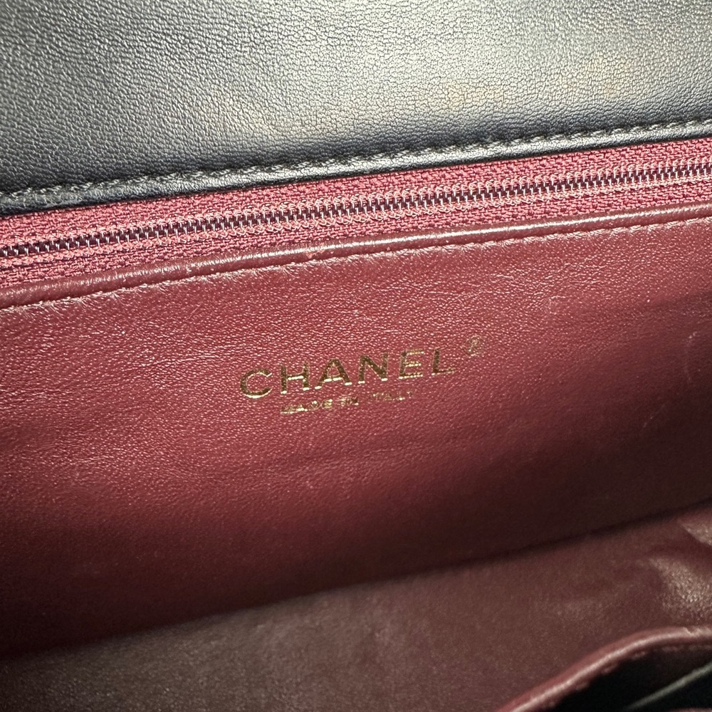 CHANEL CC CHAIN FLAP LEATHER SHOULDER/CROSSBODY BAG JUMBO - Picture 12 of 15